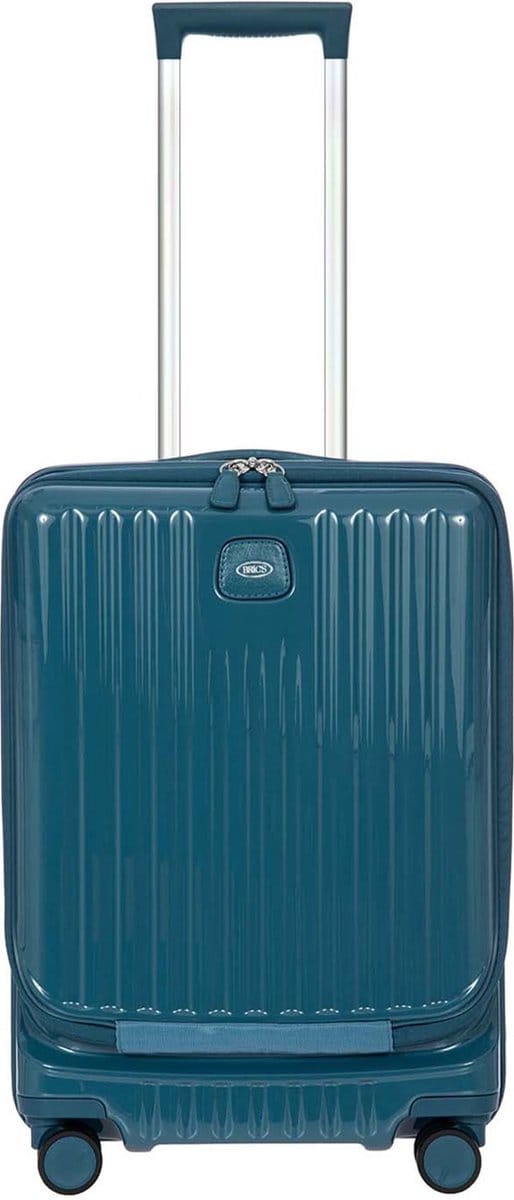 BRIC'S met laptopvak Positano Trolley Sea Green Blauw 50cm