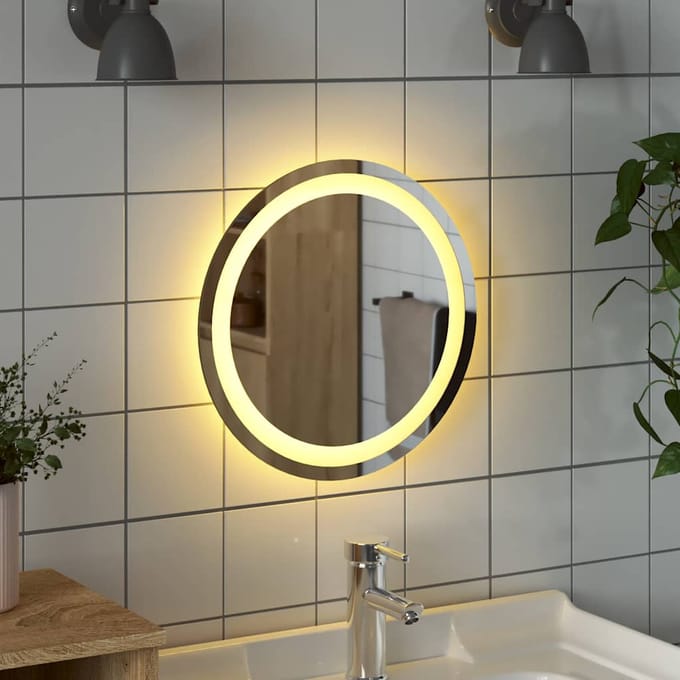 vidaXL - Badkamerspiegel - LED - rond - 40 - cm