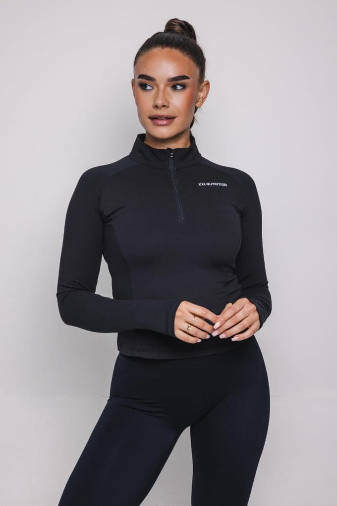 XXL Sportswear Training 1/4 Zip Top - Black Zwart S