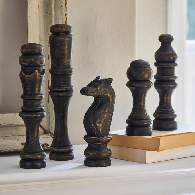 LOBERON Deco-object set van 5 Guillemineau antiekzwart