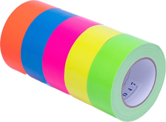 TD47 Gaffa Tape Fluor Deal (5 rollen / 50mm)