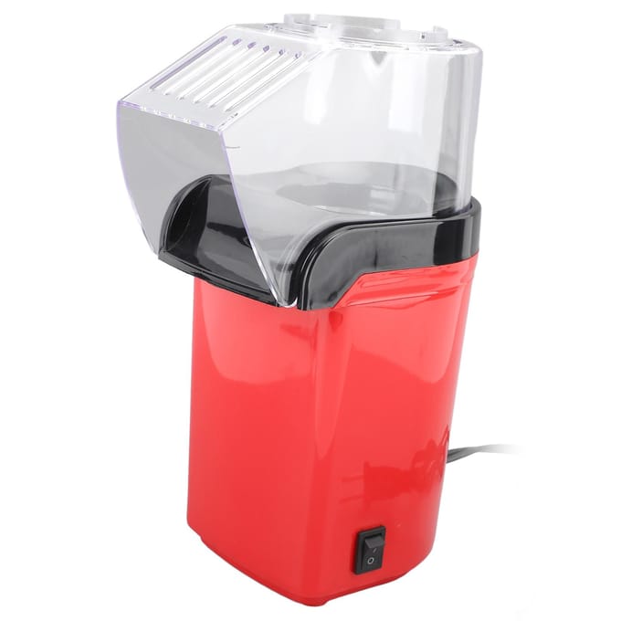 Popcorn Maker 1200W Zonder Olie Snel Poppen Eénknopsbediening Elektrische Hete Lucht Popcornmachine voor L(for 6.5-9kg) white