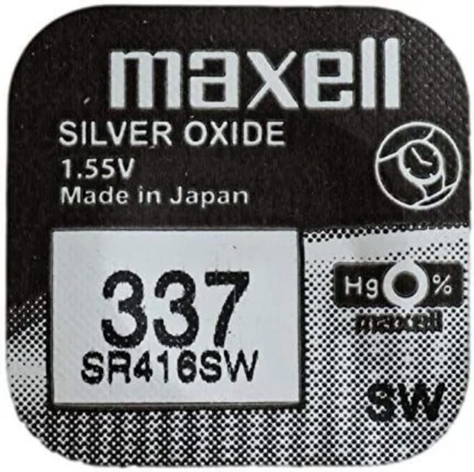 MAXELL 337 - SR416SW - Zilveroxide Knoopcel - horlogebatterij - 2 (twee) stuks