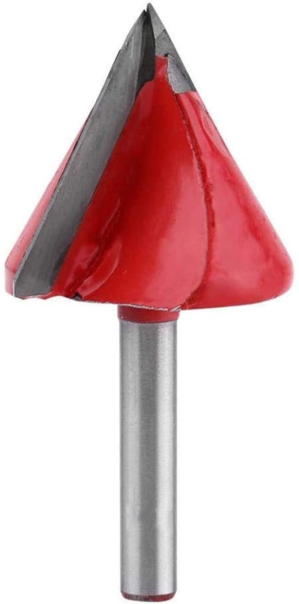 Allecto - 6Mm Schacht V Groef Router Bit - Houtbewerking Gereedschap