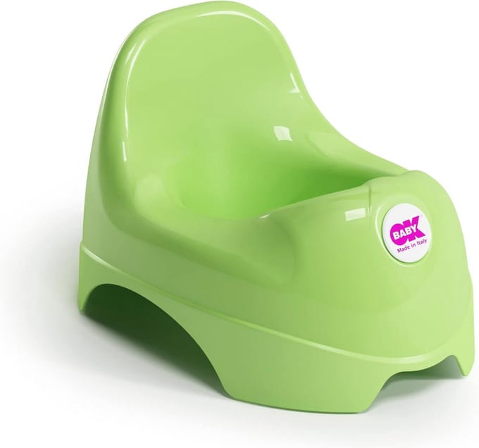 Ergonomisch Toilet Potty voor Kinderen met Verhoogde Rugleuning - Groen