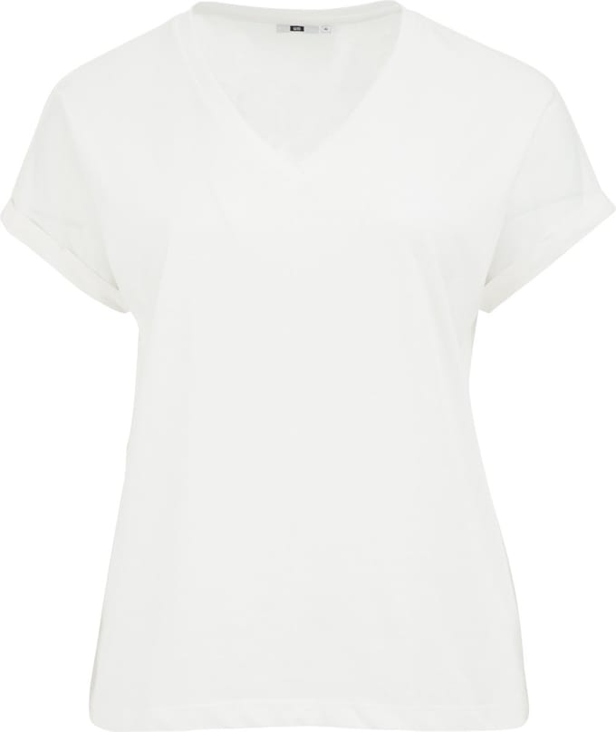 WE Fashion Dames T-shirt met V-hals - Curve