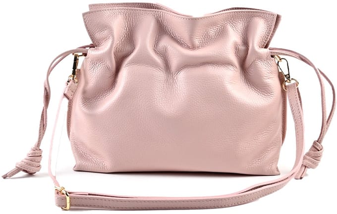 Giuliano lederen schoudertas Anisa - Made in Italy - Pink