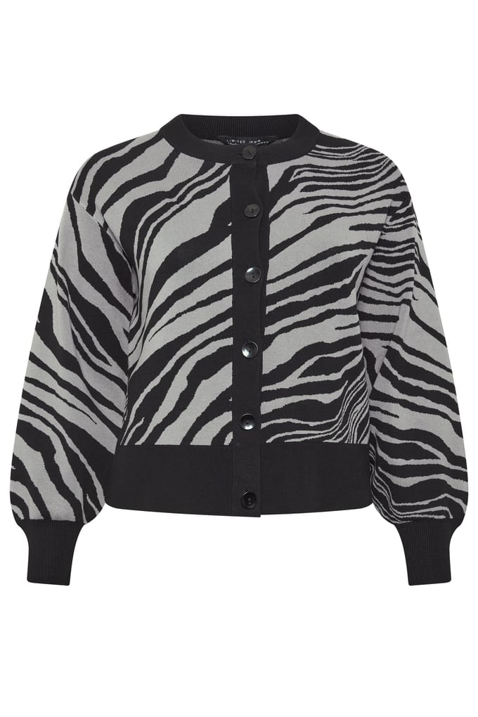 Limited Collection Yours Grijs Vest Met Zebraprintsize 46-48