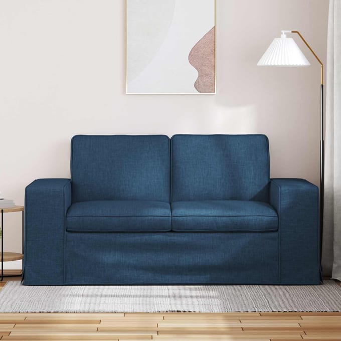 vidaXL - Bank - Blauw - 162 - x - 80 - x - 82 - cm - Stof