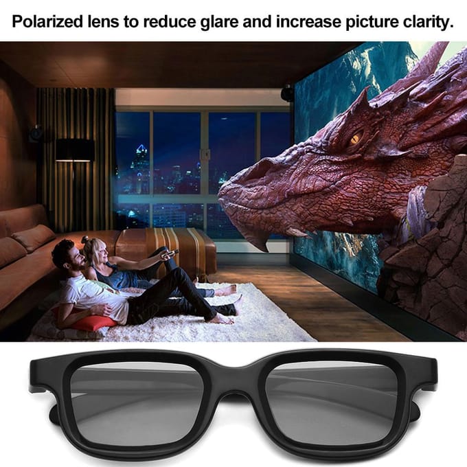 VQ163R Gepolariseerde Passieve 3D-bril voor 3D-tv Echte 3D-bioscopen voor Sony Panasonic