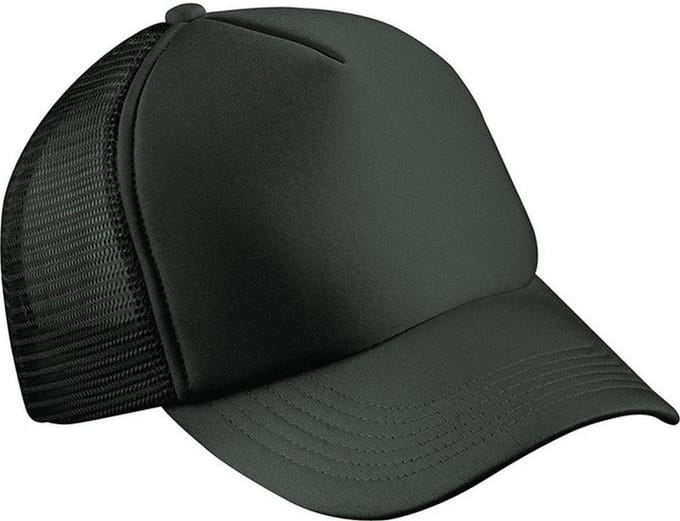 Myrtle Beach Volwassenen Unisex 5 Panel Polyester Mesh Cap (Zwart)