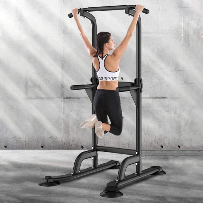 Verstelbare Pull-Up Bar Power Tower - Fitness Station voor Thuisgym