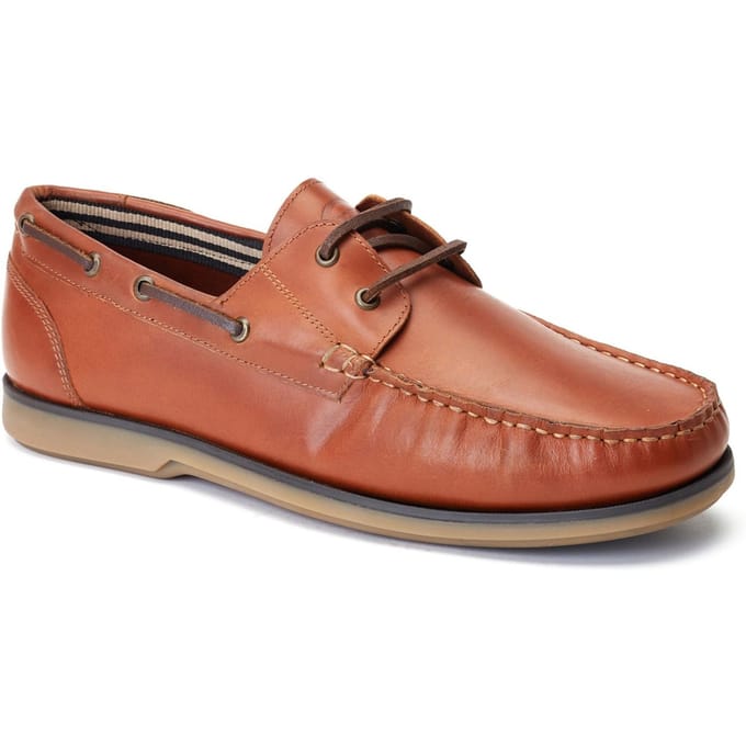 Base London Stern Leren Herenschoenen Burnt Tan