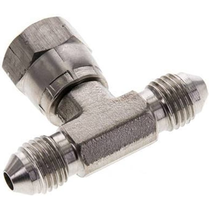 JIC T-koppeling UNF 7/16''-20 Buitendraad x Binnendraad RVS 350 bar (4917.5psi)