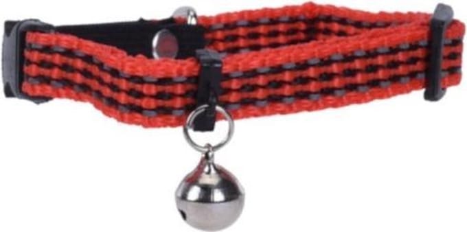 Cats Collection Kattenhalsband Met Belletje 31 Cm Nylon Rood