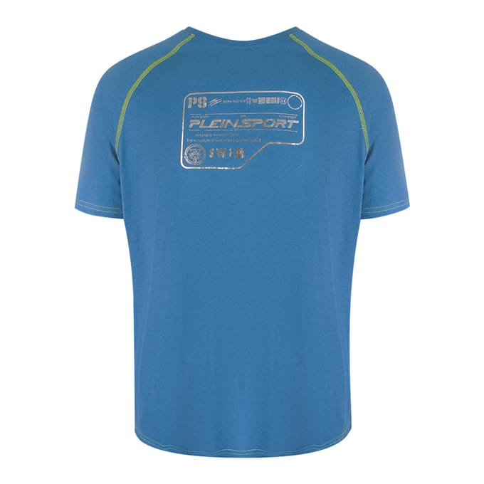 Prestatie Korte Mouw Logo T-shirt in Teal