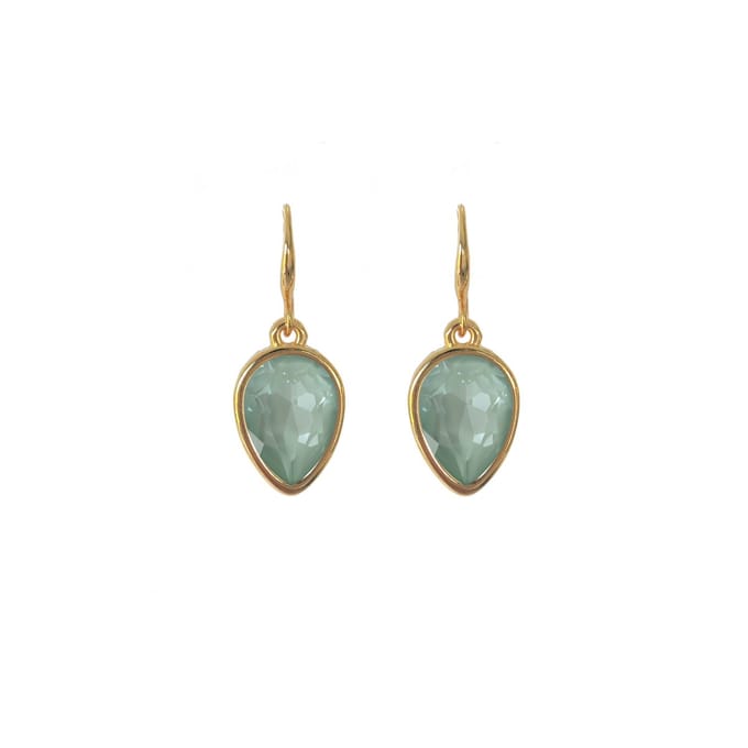 Agave oorhangers - Swarovski - Bliss Label - goud