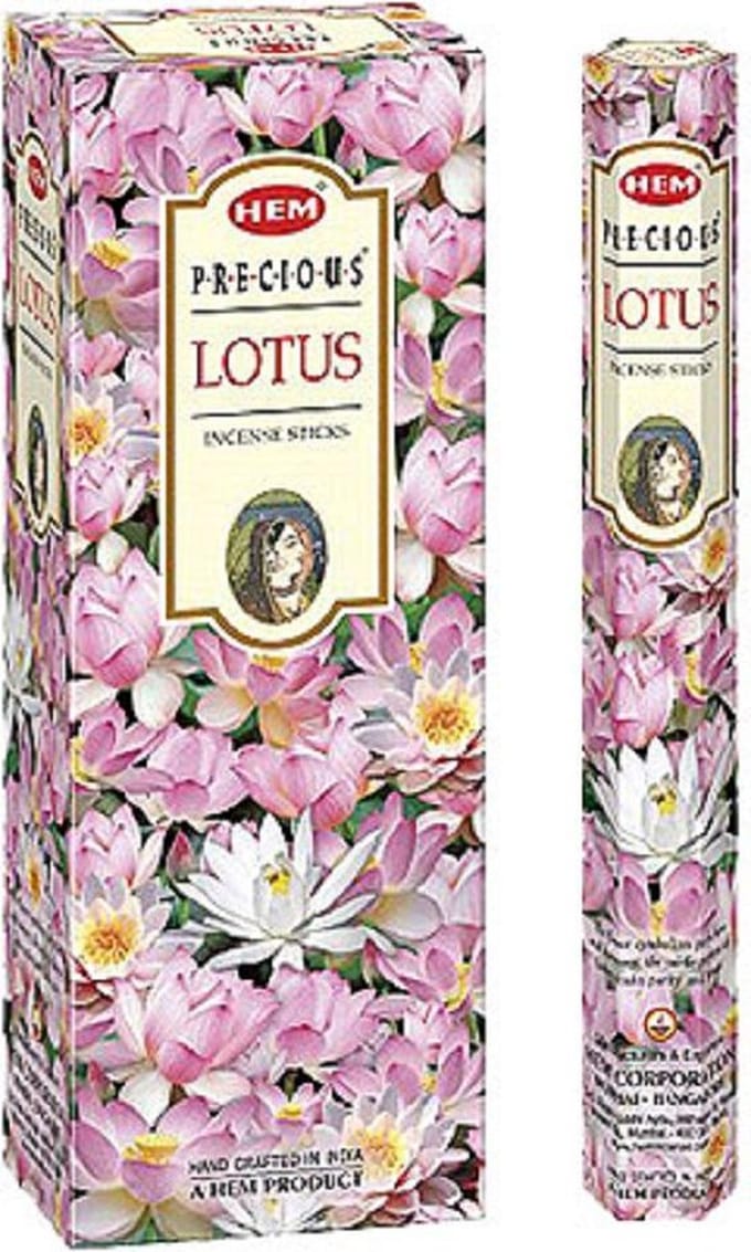 HEM Wierook Precious Lotus - Voordeelbox (6 Pakjes / 120 stokjes)