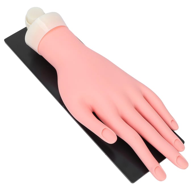 Nail Art Training Oefenhand Manicure Mannequin Nephand voor Nagel Training Display beige