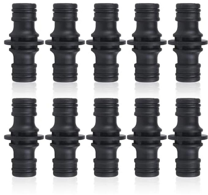 Tuinslangverbindingen 1/2 inch - 10 Stuks Zwart