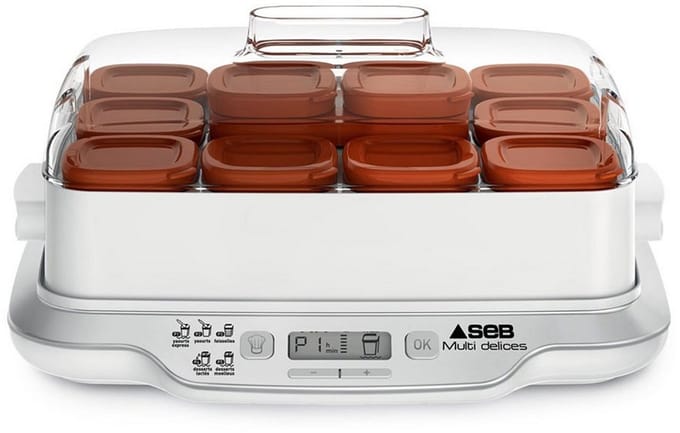 SEB Yoghurtmaker Multidélices YG661A00 - 12 Potten - 140 ml - Glas
