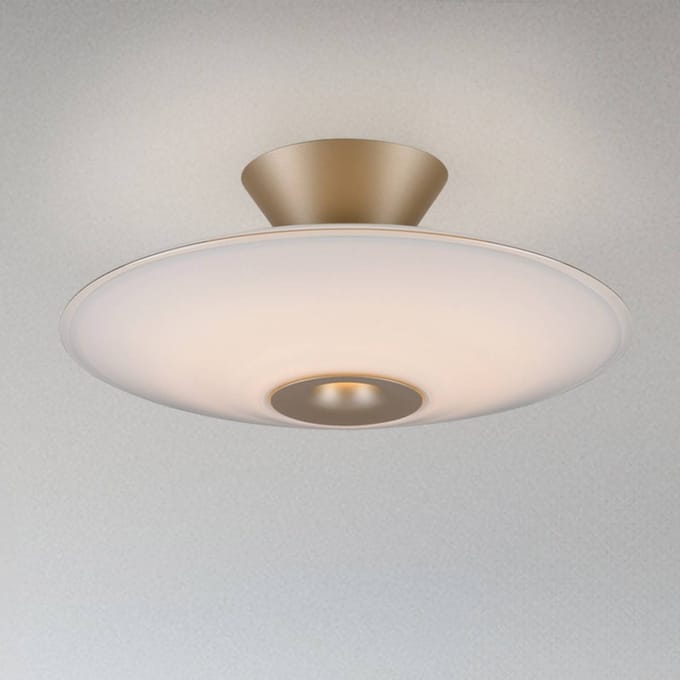 Paul Neuhaus LED plafondlamp Elipsa, wit/brons, Ø 35 cm