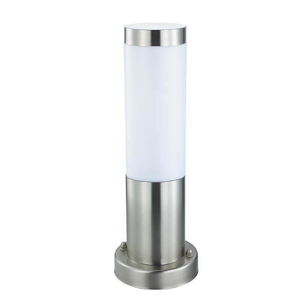 Borne Defne-3 inoxydable 60W (Eq. 12W FLC et 8W LED) Dim. 325x76mm zilver