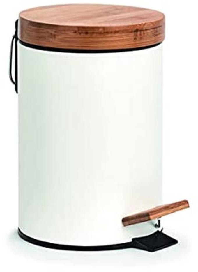 Cosmetica-emmer 3 liter meta(bamboe) met soft-close deksel