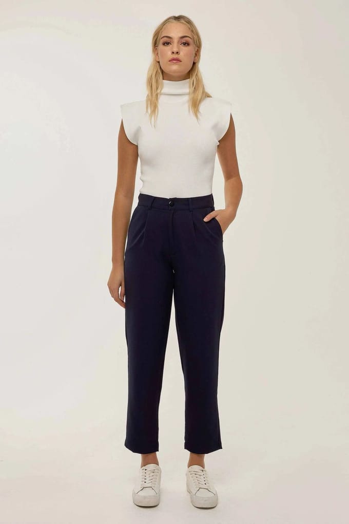 Hoge Taille Plooirok Pijpbroek