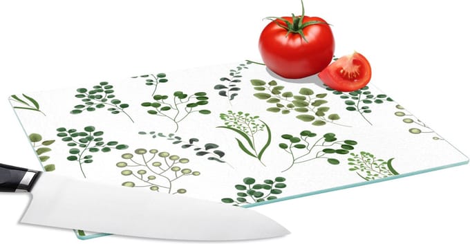 Glazen Snijplank - 28x20 - Kruiden - Eucalyptus - Design - Snijplanken Glas