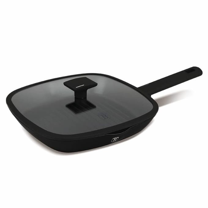 Berlinger Haus 8184 - Grillpan met deksel - 28 cm - Matt black Collection