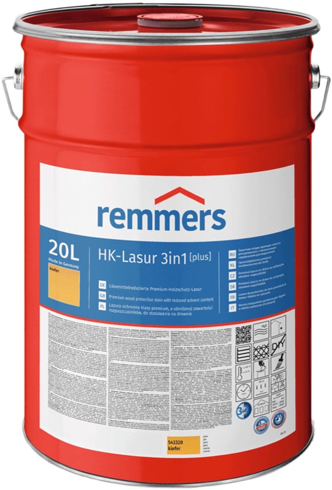 Remmers - HK 3in1 glazuur [plus] 20 l, dennenhout