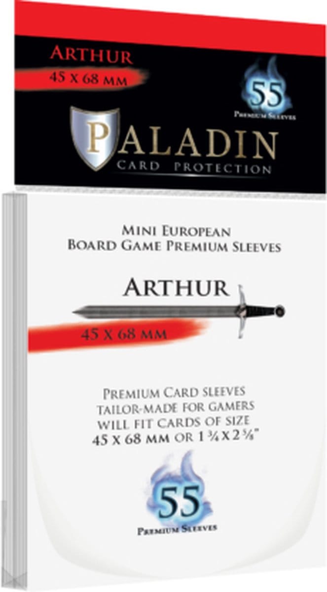 55 Paladin Arthur Card Sleeves 45 x 68mm (ART-CLR)