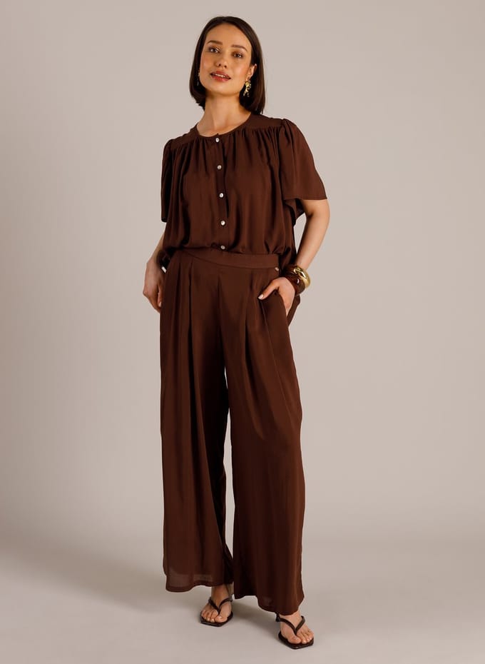 YEST Magdalena Bottoms - Coffee Brown - maat 42