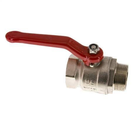Buiten x Binnendraad R/Rp 1-1/2 inch Compacte PN 25 2-Weg Messing Kogelkraan - BL2BN-M-SD-25-MF-112