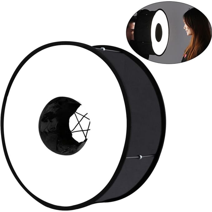 PULUZ Ronde stijl Softbox Speedlight Flitslicht Schiet Soft Box Opvouwbaar zacht flitslicht zwart