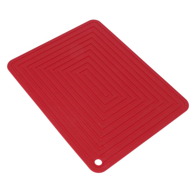 Afwasdroogmat Voorkomt Uitglijden Flexibel Geïsoleerde Placemat Siliconen Afdruipmat voor Keuken B red