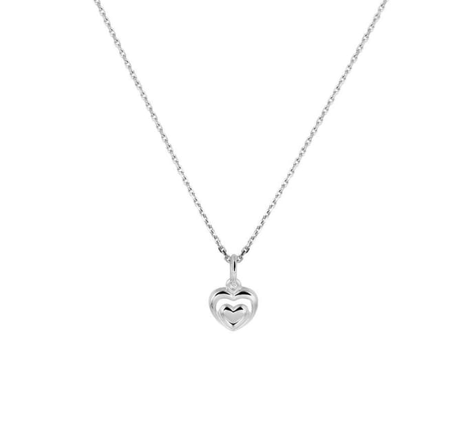 YO&No - Ketting - Zilver - Anker - Hart - 1,1 mm - 36 + 4 cm - Kinderen - Gerhodineerd - Zilver 925