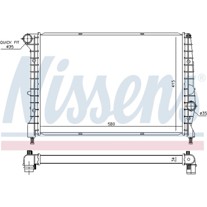 Radiator, motorkoeling NISSENS 60058