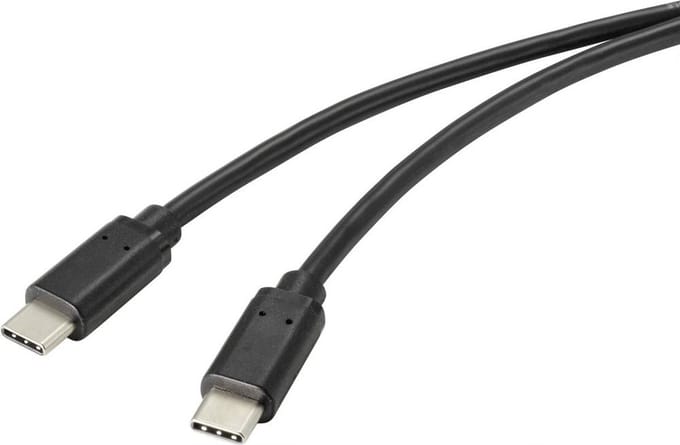 Renkforce RF-4716840 USB-kabel USB 2.0 USB-C stekker 1.00 m Zwart Met anti-microbacterieel oppervlak
