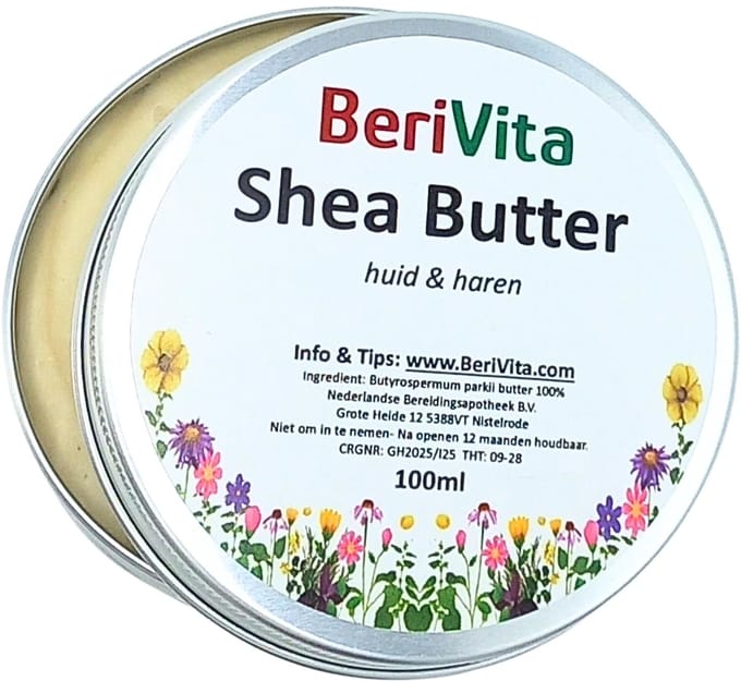Shea Butter Puur 100ml Blik - Huid en Haar Butter - Ongeraffineerde en Onbewerkte Sheabutter - Shea Boter