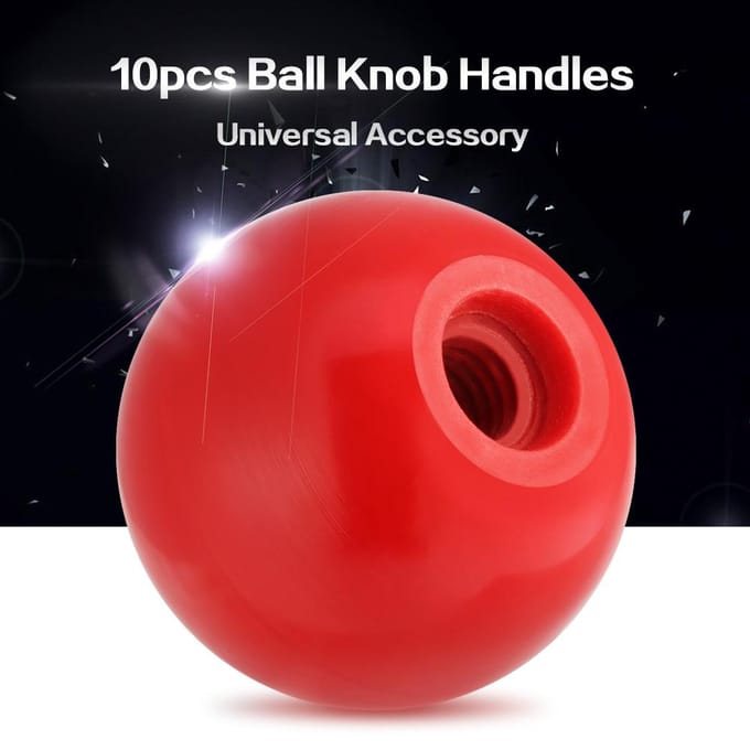 10 stuks Universele Draaibank Tractor Machine Plastic Ronde Kogel Knop Handgreep (Rood AM8*25) rood