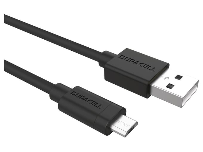 Duracell USB5023A USB-kabel 2.0 2 m USB A Micro-USB A Zwart