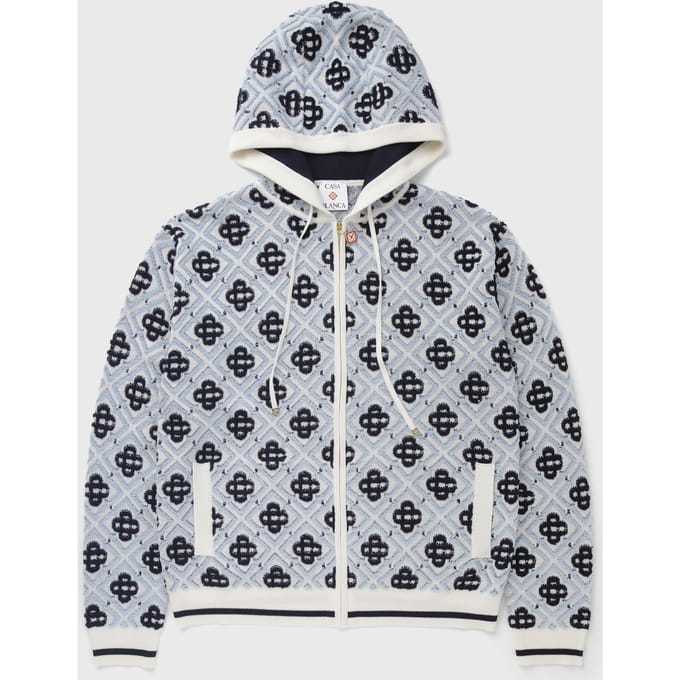 MONOGRAM ZIP UP HOODIE