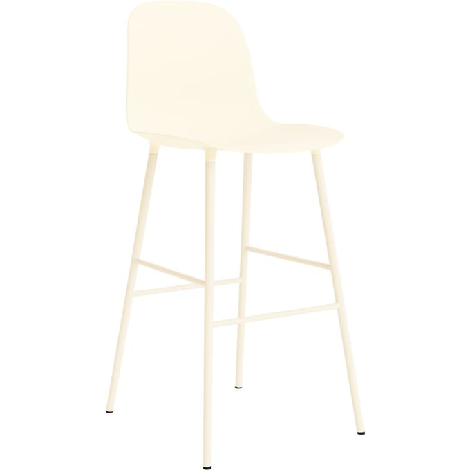 Normann Copenhagen Form Barstoel staal - NormannCopenhagenFormCream - 75 cm