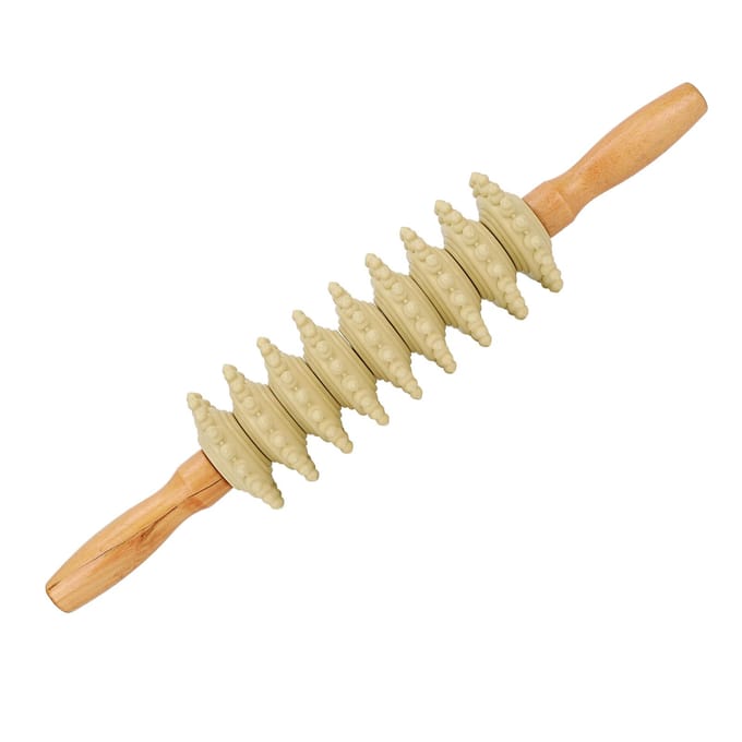 Houttherapie Roller Triggerpunten Dunne Been Release Cellulitis Pijnlijke Fascia Massage Roller beige