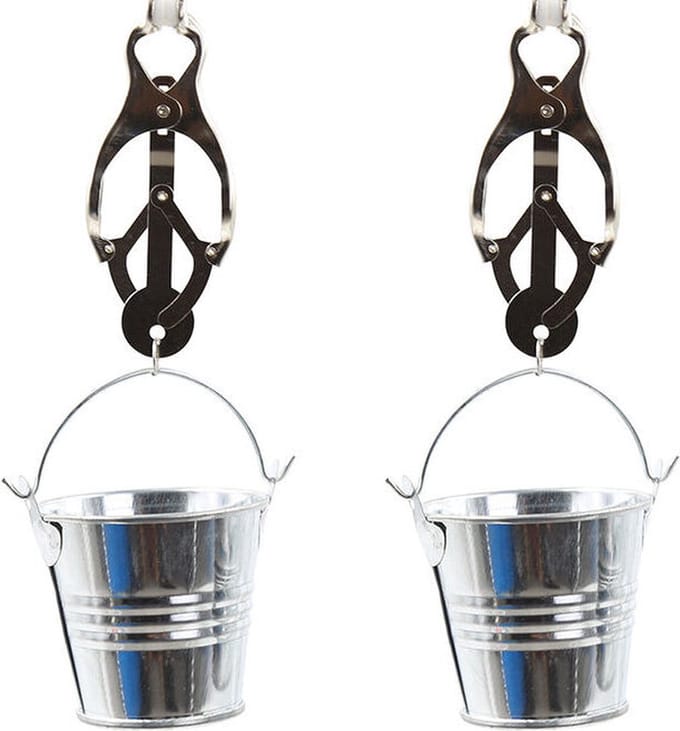 Ohmama Fetish Nipple Clamps With Buckets