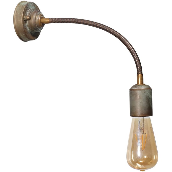 Moretti Luce Wandlamp Allen, brons antiek, 1-lamp