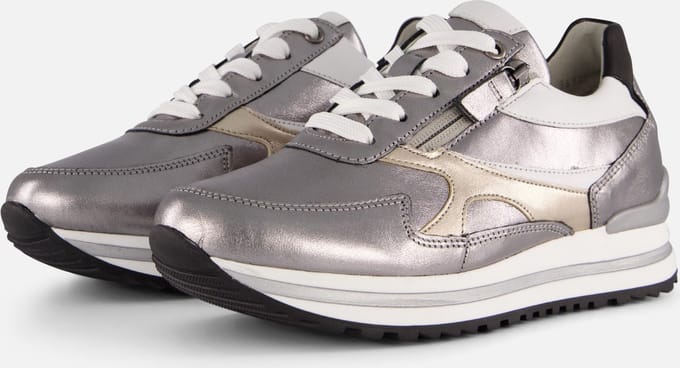 Gabor Sneakers zilver Leer - Dames