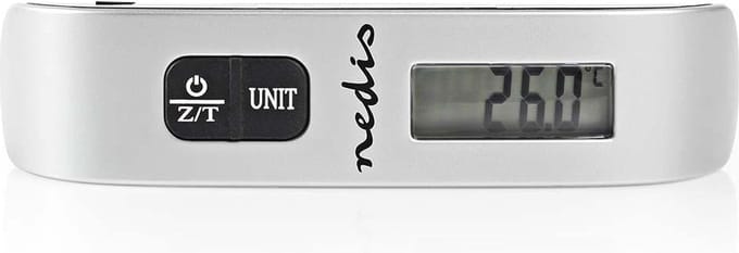 Nedis Digitale Bagageweegschaal - 50 kg - Met thermometer - Tarra-functie